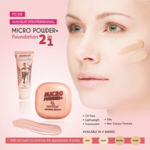 Half N’ Half Makeup Professional Micro Powder+ 2 in 1 Natural Beauty
